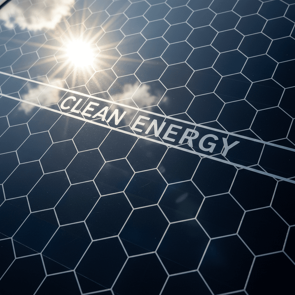 Détail de panneau solaire photovoltaïque haute performance