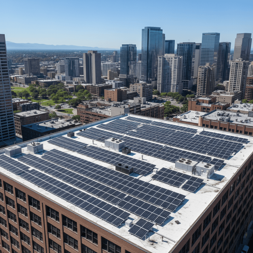 Panneaux solaires pour entreprise en zone industrielle
