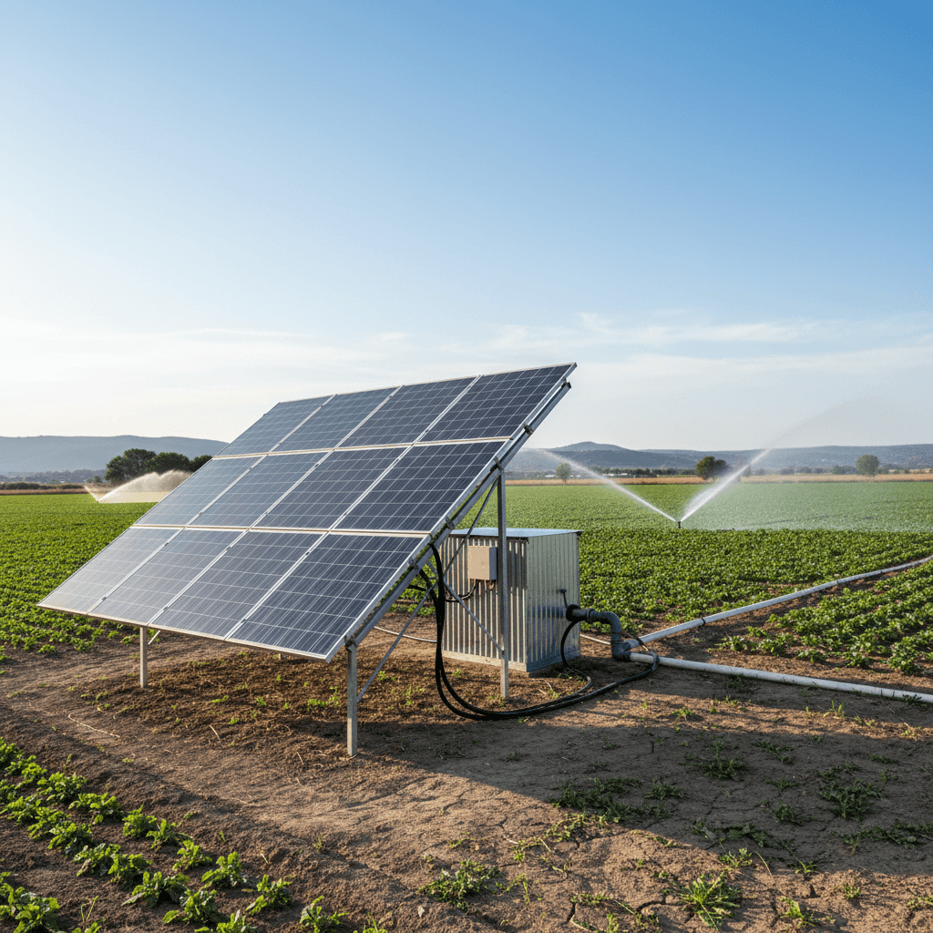 Système de pompage solaire pour exploitation agricole