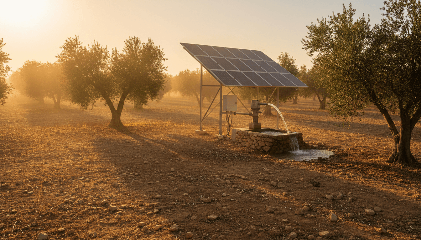 Pompage solaire agricole pour irrigation