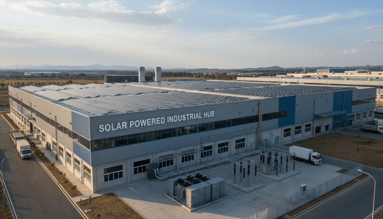 Installation solaire sur bâtiment commercial en Tunisie