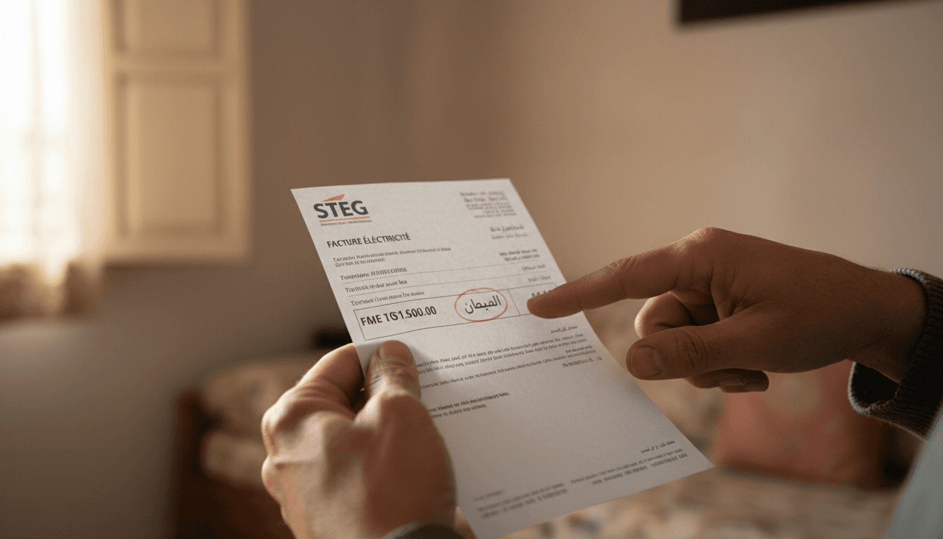 Facture STEG réduite après installation solaire